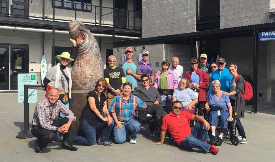 Photo of Schurig Center clients at the Marin Mammal Center