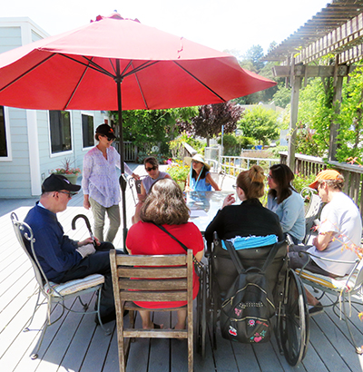 Photo of class participants on deck