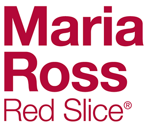 maria ross red slice logo
