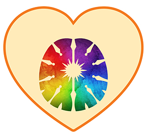 schurig center brain logo inside a heart