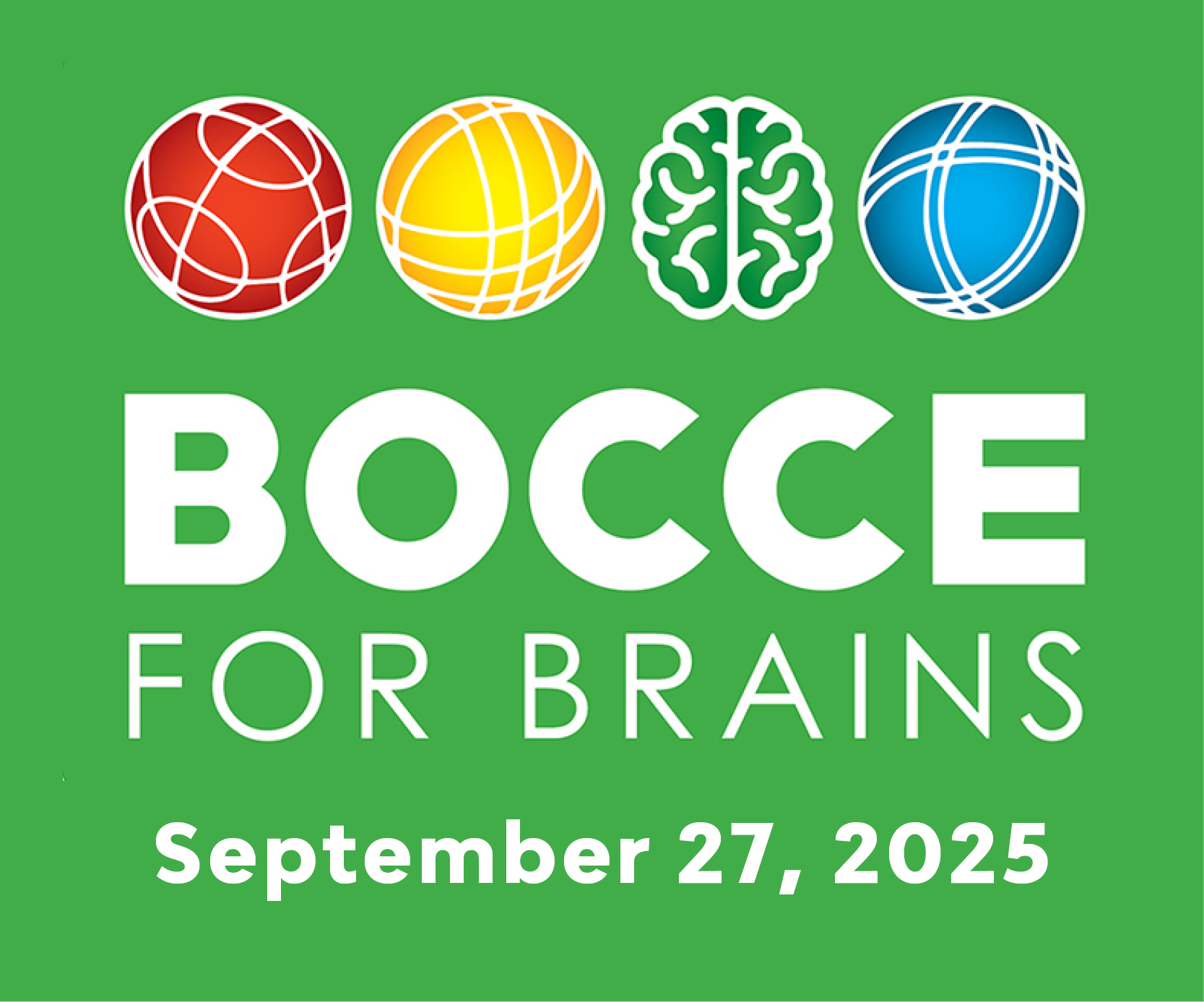 bocce for brain logo graphic